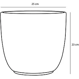 Кашпо Edelman Tusca pot round, 25 см, коричневе (144299) - мініатюра 2