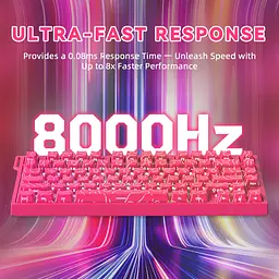 Ігрова дротова магнітна клавіатура Attack Shark R82 / Дротове підключення / Magnetic Switch / Pink - мініатюра 2
