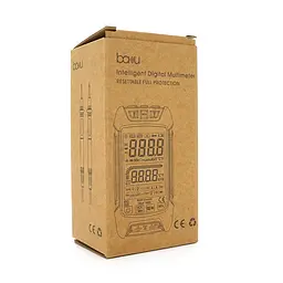 Мультиметр BAKKU Ba-2202, Вимірювання: V DC/AC, A DC/AC, Ω, C, F, °C/°F, NCV, Продзвонювання, Ліхтарик - мініатюра 2