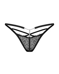 Трусики-стрінги Obsessive Iliosa 2XL/3XL (чорний) - мініатюра 4