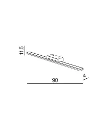 Світильник підсвітка для дзеркала Azzardo AZ5694 Epsilon LED 1x27W 3000K 2521Lm IP44 - мініатюра 3
