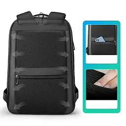 Рюкзак для ноутбука 17.3" Mark Ryden MR9008SJ з жорстким корпусом EVA та USB-портом (Чорний) - мініатюра 2