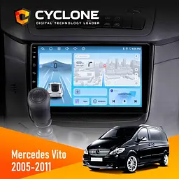 Штатна магнітола Mercedes-Benz Vito 2003-2014 Cyclone C10-012 4x64, DSP, 4G Cyclone (НФ-00007735)