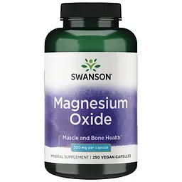 Оксид магнію Swanson Magnesium Oxide 200 mg, 250 капсул