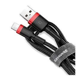 Кабель Baseus Cafule Cable Lightning - USB 2.0 м 1.5 A Black (CALKLF-C19) - мініатюра 3