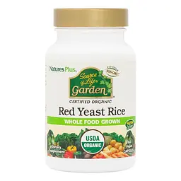 Червоний дріжджовий рис Natures Plus Source of Life Garden Red Yeast Rice, 60 вегакапсул