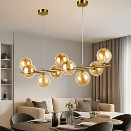 Люстра Levistella 7841018-9 GAB+BR підвісний світильник з 9 скляними кулями бронзового відтінку - мініатюра 2