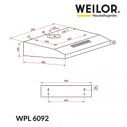 Витяжка плоска WEILOR WPL 6092 I - мініатюра 9