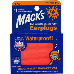 Беруші Mack's Pillow Soft дитячі помаранчеві 6 пар