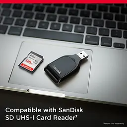 Карта пам'яті Sandisk 128GB SD C10 UHS-I R140MB/s Ultra (SDSDUNB-128G-GN6IN) - мініатюра 3