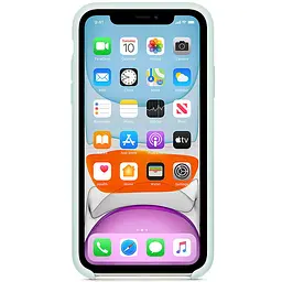 Чохол Silicone case AAA для Apple iPhone 11 Pro Max 6.5" Сиро-синій / Seafoam - мініатюра 3