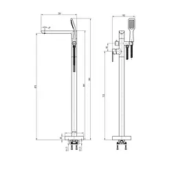Змішувач для ванни TOPAZ BARTS TB 07113-H36 - мініатюра 5