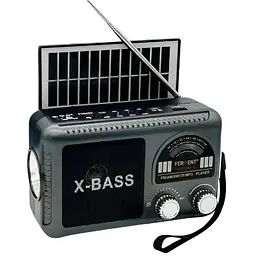 Портативний радіоприймач FERVENT FR-251BT-S – Bluetooth FM/AM/SW USB/TF акумуляторний