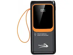 Внешний аккумулятор (павербанк) Aspiring Light 50 50000 mAh 22.5W PD Black-orange (PB-L50)