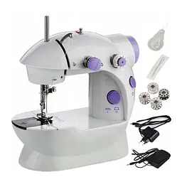 Міні-швейна машинка з педаллю Opera Mini Sewing Machine 4в1 біла - мініатюра 2