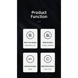 Зарядний пристрій Usams US-CC160 P1 65W Super Si Fast Charging USB Extension Socket white - мініатюра 3