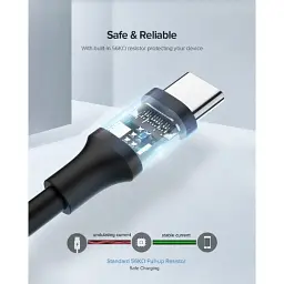 Дата кабель USB 2.0 AM to USB-C 2.0m US287 Black Ugreen (60118) - мініатюра 6