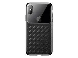 Чохол BASEUS для iPhone XS Max Glass & Weaving, Black WIAPIPH65-BL01