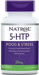 5-гідрокситриптофан, 5-HTP, 50 мг, 30 капсул Natrol vit0002436
