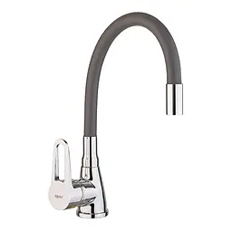Змішувач для кухні Zerix SOP7 045 gray з гнучким виливом ZX4651 Хром