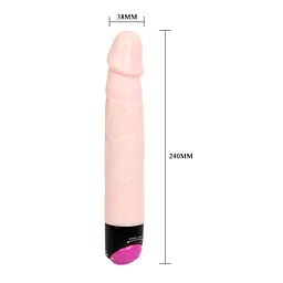 Реалістичний вібратор Colorful Sex Experience тілесний 24 см - мініатюра 7