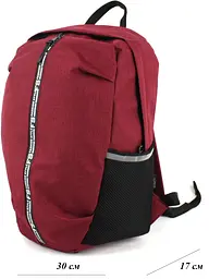 Рюкзак місткий Wallaby 126-1 21L Бордовий - мініатюра 7