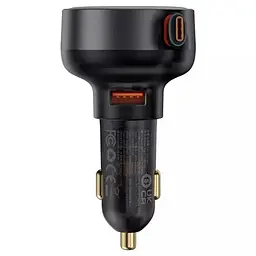 АЗП Baseus Enjoyment Pro PD60W+QC3.0 with retractable cable (1USB-A/1C) (C000578) Cluster Black - мініатюра 5