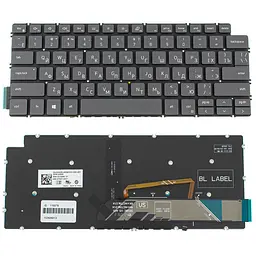 Клавіатура для ноутбука DELL (Inspiron: 5390 5490 7490) rus чорний без фейму підсвічування клавіш
