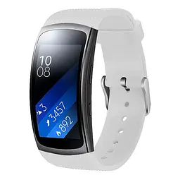 Силіконовий ремінець Primo Classic Shape для Samsung Gear Fit 2/Fit 2 Pro (SM-R360/R365) White - мініатюра 2