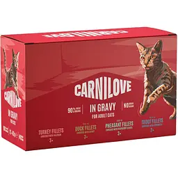 Набір вологий корм для котів Carnilove Gravy Multipack в соусі в асортименті 12x85 г