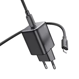МЗП Hoco N40 Mighty 1C PD20W + Type to Lightning Black - мініатюра 3