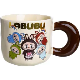 Чашка порцелянова LABUBU Bring Joy 400 мл бежевий FM-21A