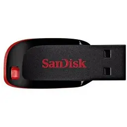 Флеш накопичувач USB 64Gb SanDisk Cruzer Blade чорний/Red USB 2.0 (SDCZ50-064G-B35)