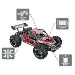 Автомобіль METAL CRAWLER з р/к - NOVA (сіро-червоний, метал. корпус, акум.3,7V, 1:16) Sulong Toys SL-231RHGR - мініатюра 7