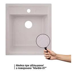 Кухонна мийка Lidz 460x515/200 MAR-07 (LIDZMAR07460515200), Сафарі - мініатюра 3