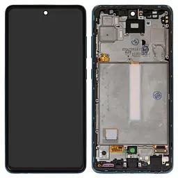Дисплей Samsung A525 Galaxy A52, A526 Galaxy A52 5G, синій, з рамкою, Original (PRC), original glass