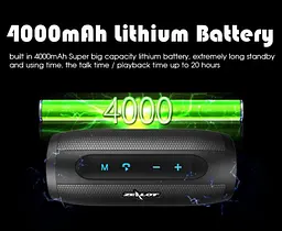 Бездротова Bluetooth колонка Zealot S16 стереозвук HiFi (Чорний) - мініатюра 9