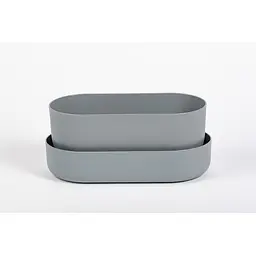 Вазон із піддоном Plastia Tolita, 3,2 л, сірий (1909783020R) - мініатюра 6