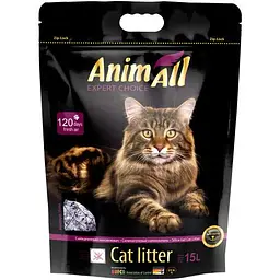 Силикагелевий наповнювач AnimAll Premium Кристали аметисту для котів 15 л 6.7 кг
