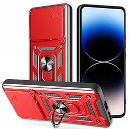 Чохол Ummi Camshield Serge Ring для Xiaomi Poco M7 Pro 5G Червоний/Red - мініатюра 2