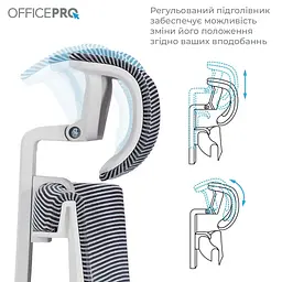 Офісне крісло OfficePro Elegant OC660-W-DG-DG (OC660-W-DG-DG) - мініатюра 15