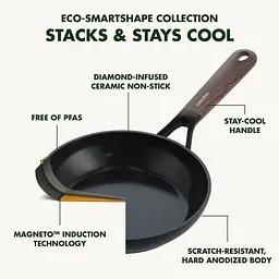 Сковорода GreenPan Eco Smartshape 24 см з керамічним покриттям (CC006441-001) - мініатюра 8