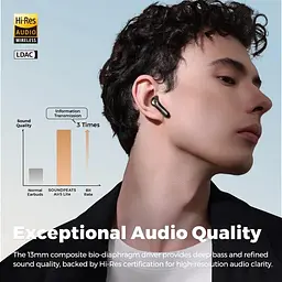 Навушники бездротові SoundPEATS Air5 Lite чорні - мініатюра 6