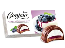 Десерт КОНТІ "Bonjour" зі смаком чорниці та маскарпоне 232г