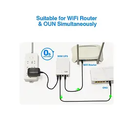 UPS ДБЖ безперебійне живлення для роутера, термінала PON WGP 302 Optima 9V 1A, 12V 2A, 27Вт 13500mAh - мініатюра 5
