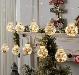 Гірлянда Xmas Мікс 4 види 200L W-1 Copper curtain ball lamp W білий 3M*1.5M (47655-8076_248) - мініатюра 5