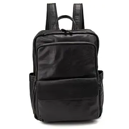 Чоловічий шкіряний рюкзак чорний Tiding Bag 2086A чорний - мініатюра 3