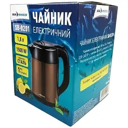 Електрочайник Sea Breeze SB-0201 1.8 л 1500 Вт Коричневий - мініатюра 6