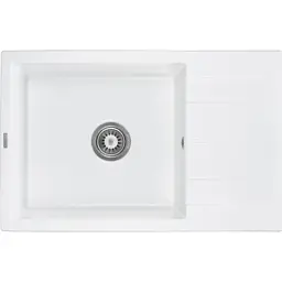 Мийка кухонна GRANADO NAVIA white з сифоном (775*495mm.) (gr3805)