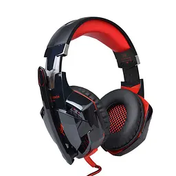 Геймерські навушники Kotion Each G2000 Pro Gaming з підсвіткою чорно-червоні